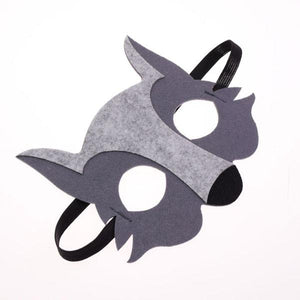 child wolf mask grey