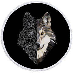 Large Wolf Beach Towel | Wolf-Horde-100cm-