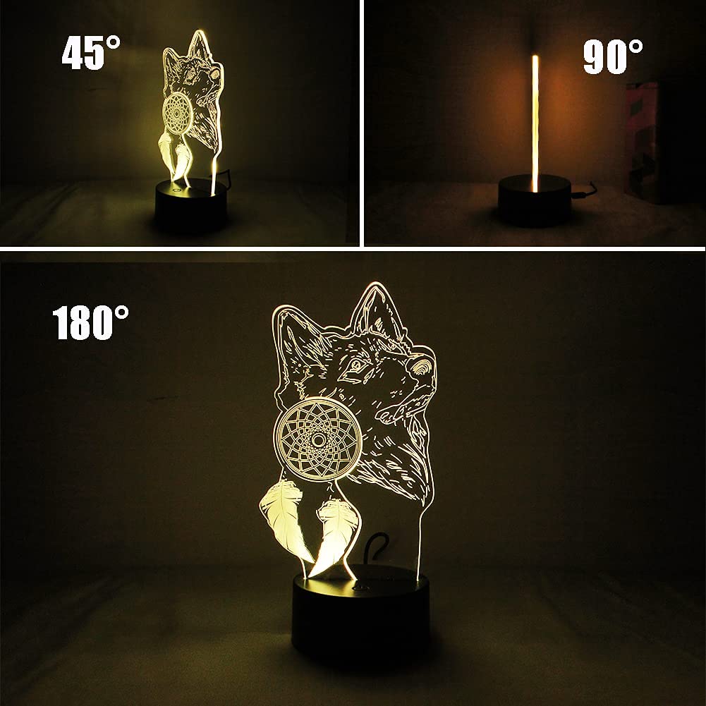 Led Wolf Dreamer Lamp | Wolf-Horde 16 changing colors