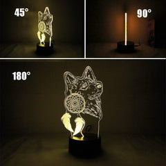 Led Wolf Dreamer Lamp | Wolf-Horde 16 changing colors