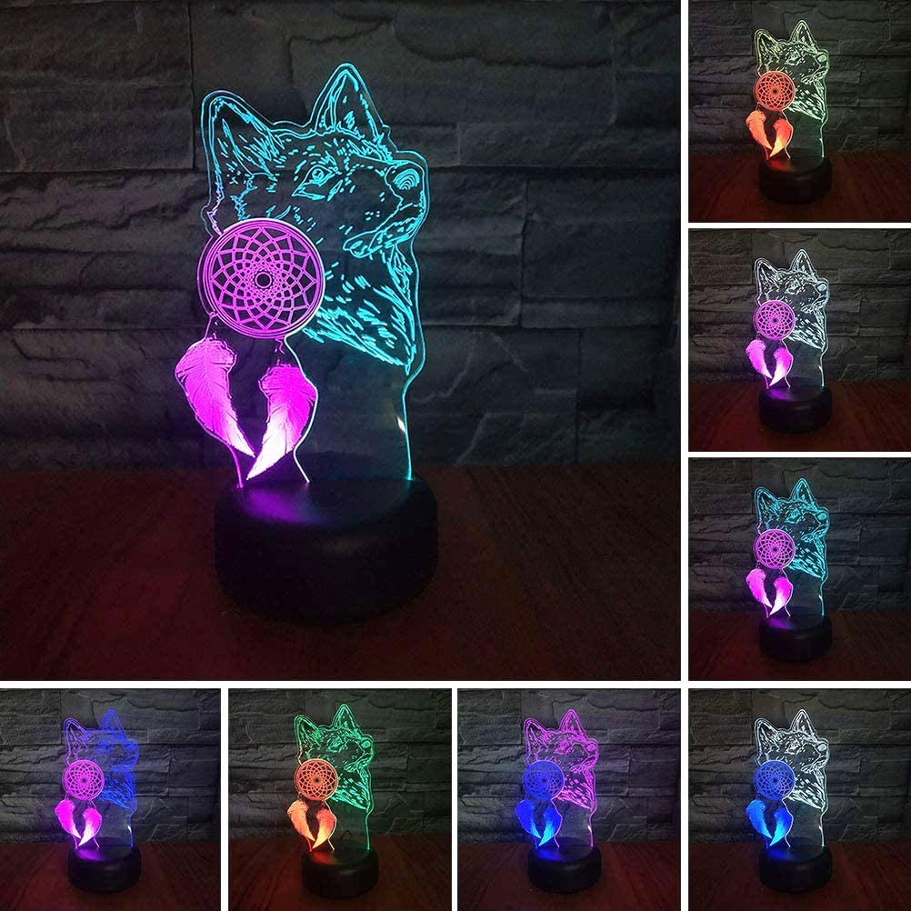 Led Wolf Dreamer Lamp | Wolf-Horde 16 changing colors