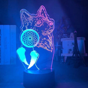 Led Wolf Dreamer Lamp | Wolf-Horde-16 changing colors-