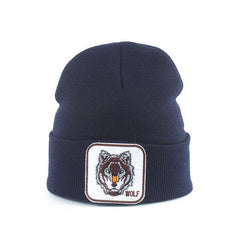 Lone Wolf Beanie | Wolf-Horde-Navy blue-