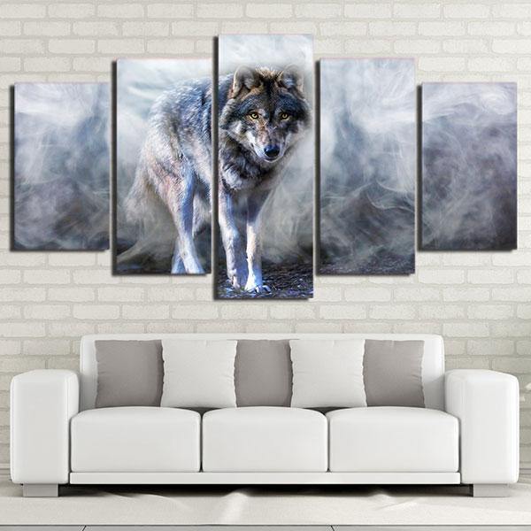 Lone Wolf Painting | Wolf-Horde-Small-