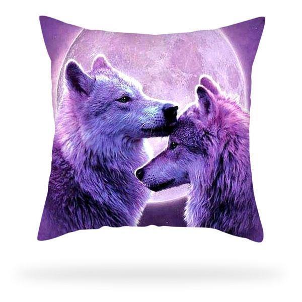 Lover wolf Pillow Case | Wolf-Horde-45cmX45cm-