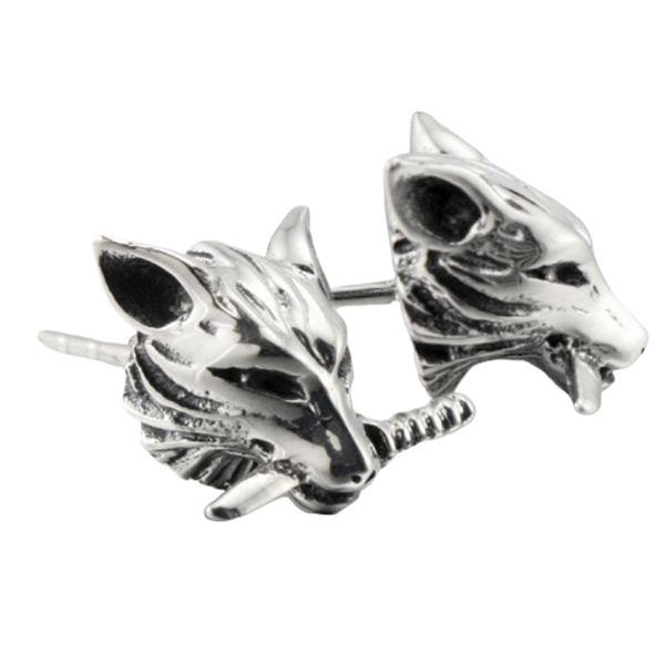 Male Biker Earrings | Wolf-Horde-