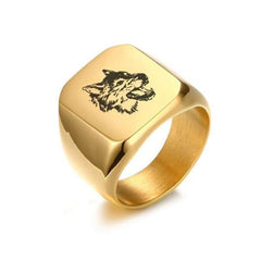 Men Wolf Signet Ring | Wolf-Horde-54mm-