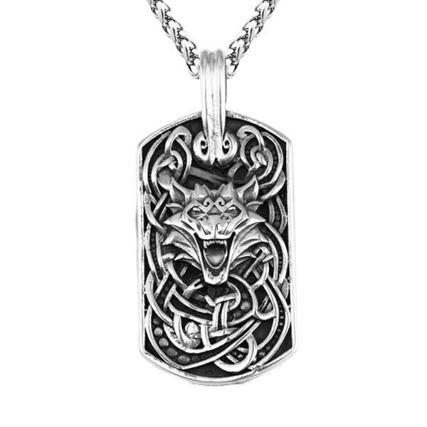 Mens Wolf Pendant | Wolf-Horde-silver-