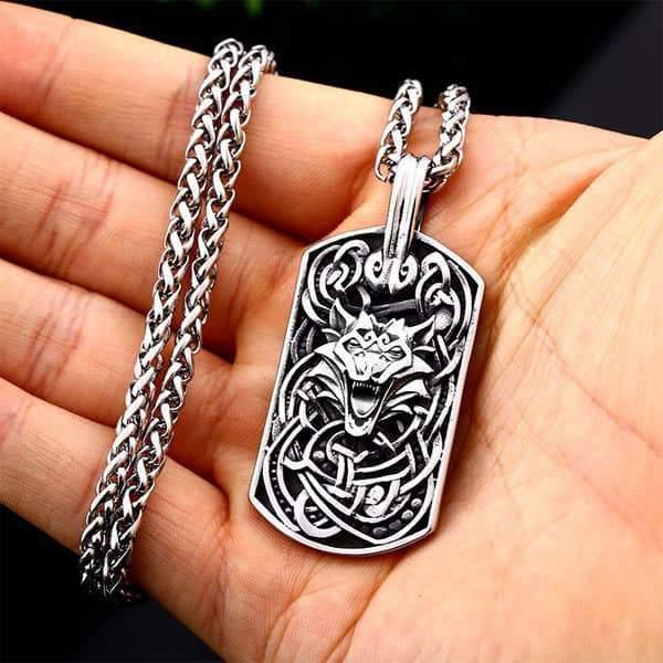 Mens Wolf Pendant | Wolf-Horde-silver-