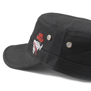 Military style cap: beautiful design | Wolf-Horde-Black-