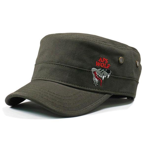 Military style cap: beautiful design | Wolf-Horde-Black-