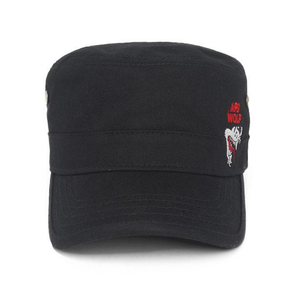 Military style cap: beautiful design | Wolf-Horde-Black-