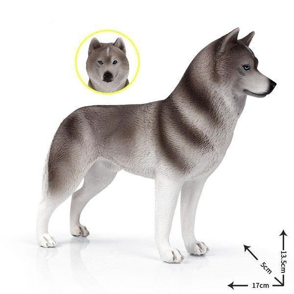 Miniature Husky Figurine | Wolf-Horde-Grey-