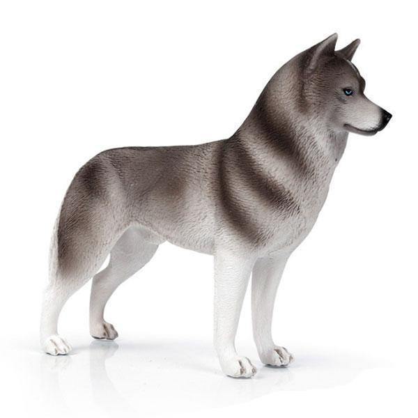 Miniature Husky Figurine | Wolf-Horde-Brown-