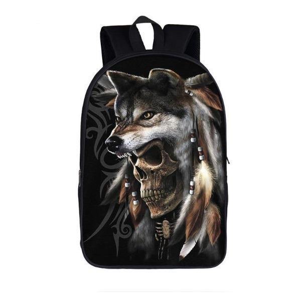 Just A Girl Who Loves Wolves Wolf Drawstring Bag - Wooded Wolf
