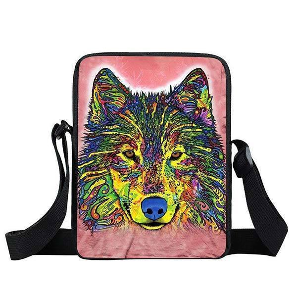  Multicolored wolf shoulder bag | Wolf-Horde-multicolour-