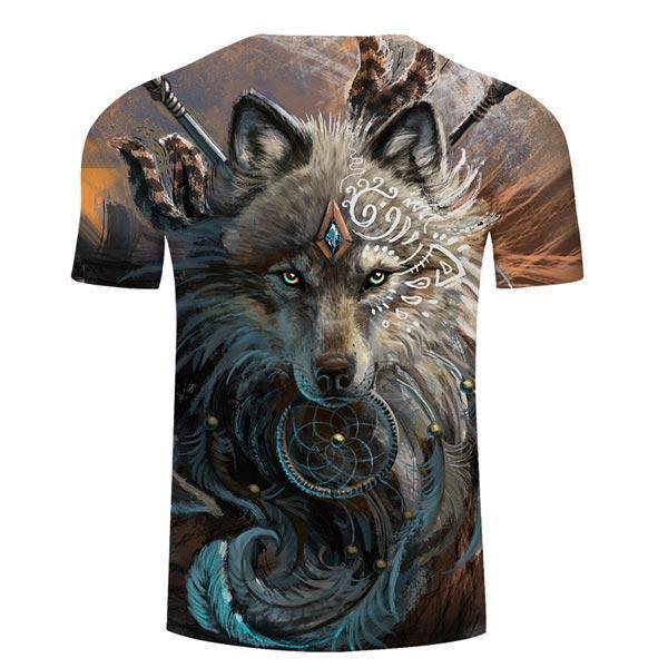 Native American Wolf T Shirt | Wolf-Horde S