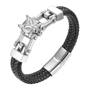Norse Wolf Bracelet | Wolf-Horde-Silver-