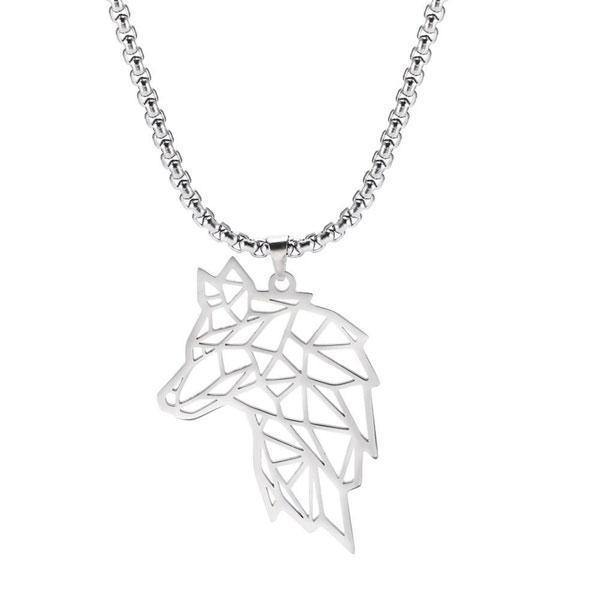 Origami Wolf Necklace | Wolf-Horde-Alpha-