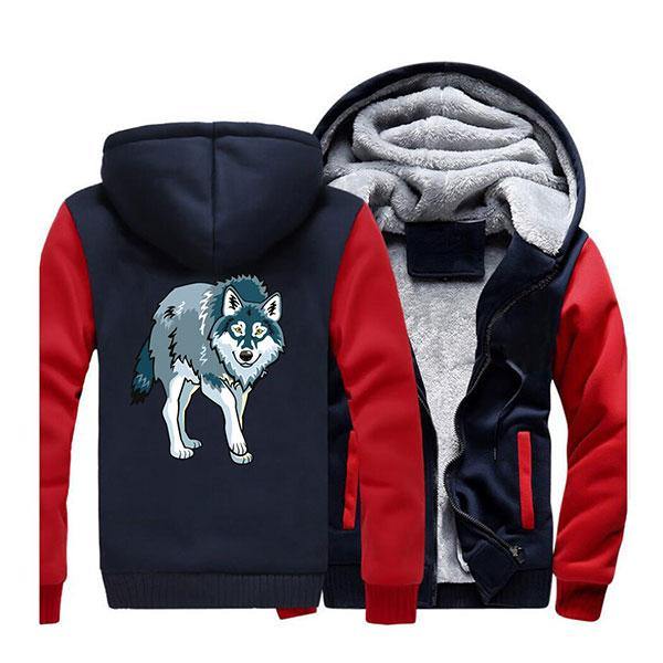 Red Wolf Jacket | Wolf-Horde Red Dark Blue