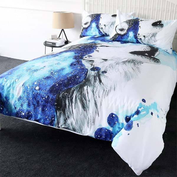 Siberian Husky Bedding Set | Wolf-Horde-Simple (172x218)-