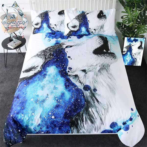 Siberian Husky Bedding Set | Wolf-Horde-Simple (172x218)-