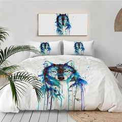 Snow Wolf Bedding Set | Wolf-Horde-Simple (172x218)-