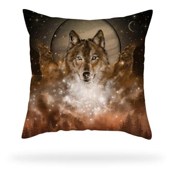 Sparkling wolf Pillow Case | Wolf-Horde-Red-