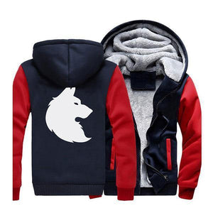 Spirit Hood Wolf Jacket | Wolf-Horde Red Dark Blue