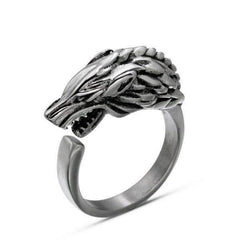 Steel Wolf Signet Ring | Wolf-Horde-54mm-