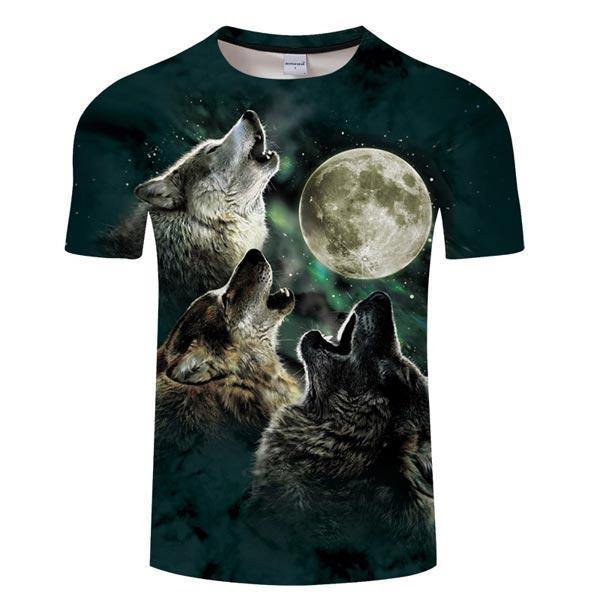 T Shirt Three Wolf Moon | Wolf-Horde S