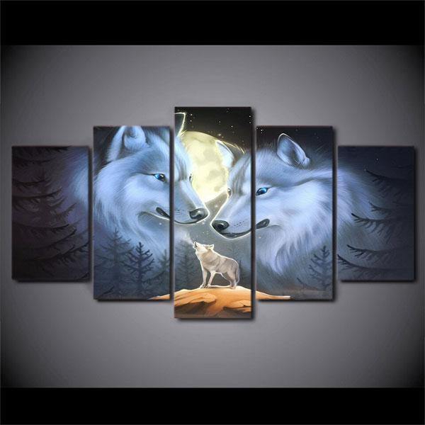 The Abstract Wolf Painting | Wolf-Horde-Small-