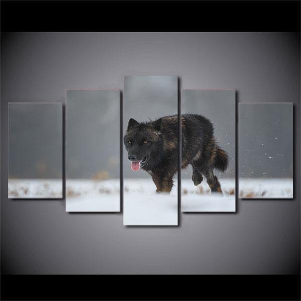 The Black Wolf Painting | Wolf-Horde-Small-