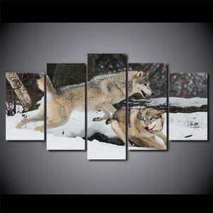 The Wild Wolf Painting | Wolf-Horde-Small-
