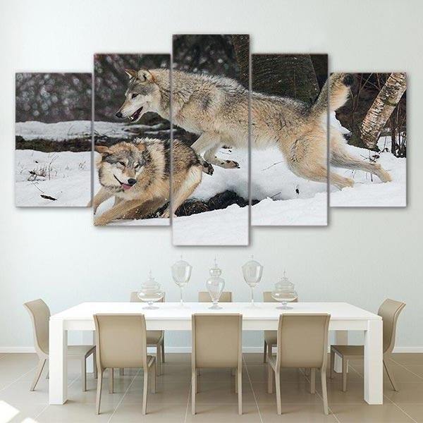 The Wild Wolf Painting | Wolf-Horde-Small-