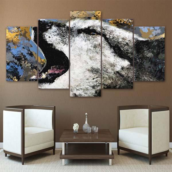 The Wolf Canvas Painting | Wolf-Horde-Small-