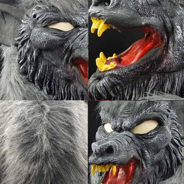 Thriller Werewolf Mask: symbol of horror | Wolf-Horde-Grey-