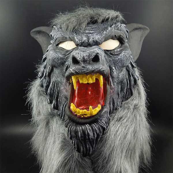 Thriller Werewolf Mask: symbol of horror | Wolf-Horde-Grey-