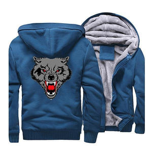 Timber Wolf Fleece Jacket | Wolf-Horde Blue