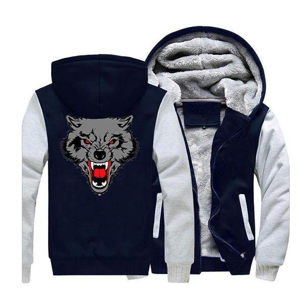 Timber Wolf Fleece Jacket | Wolf-Horde Black