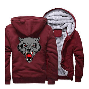 Timber Wolf Fleece Jacket | Wolf-Horde Red
