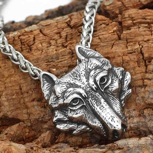 Tribal Wolf Head Pendant | Wolf-Horde-60cm-