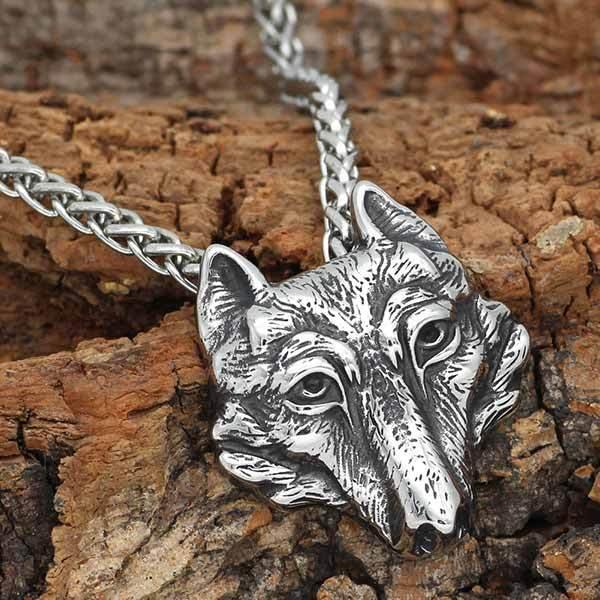 Tribal Wolf Head Pendant | Wolf-Horde-60cm-