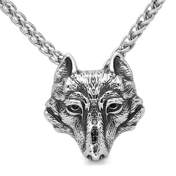 Tribal Wolf Head Pendant | Wolf-Horde-60cm-