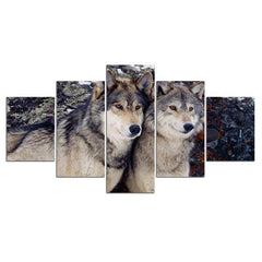 Two Wolves Painting | Wolf-Horde-Small-