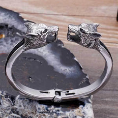 Viking Bracelet Wolf Head | Wolf-Horde-67MM-