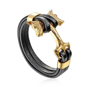 Viking Wolf Bracelet | Wolf-Horde-Golden-