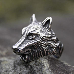 Viking Wolf Head Ring | Wolf-Horde-57mm-