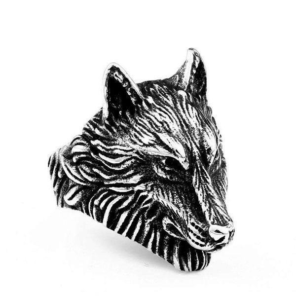 Viking Wolf Head Ring | Wolf-Horde-57mm-