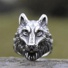 Viking Wolf Head Ring | Wolf-Horde-57mm-